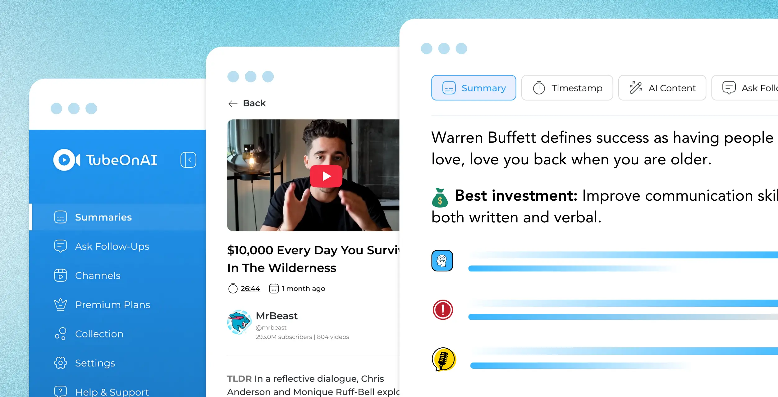 Summarize Content Without Transcripts