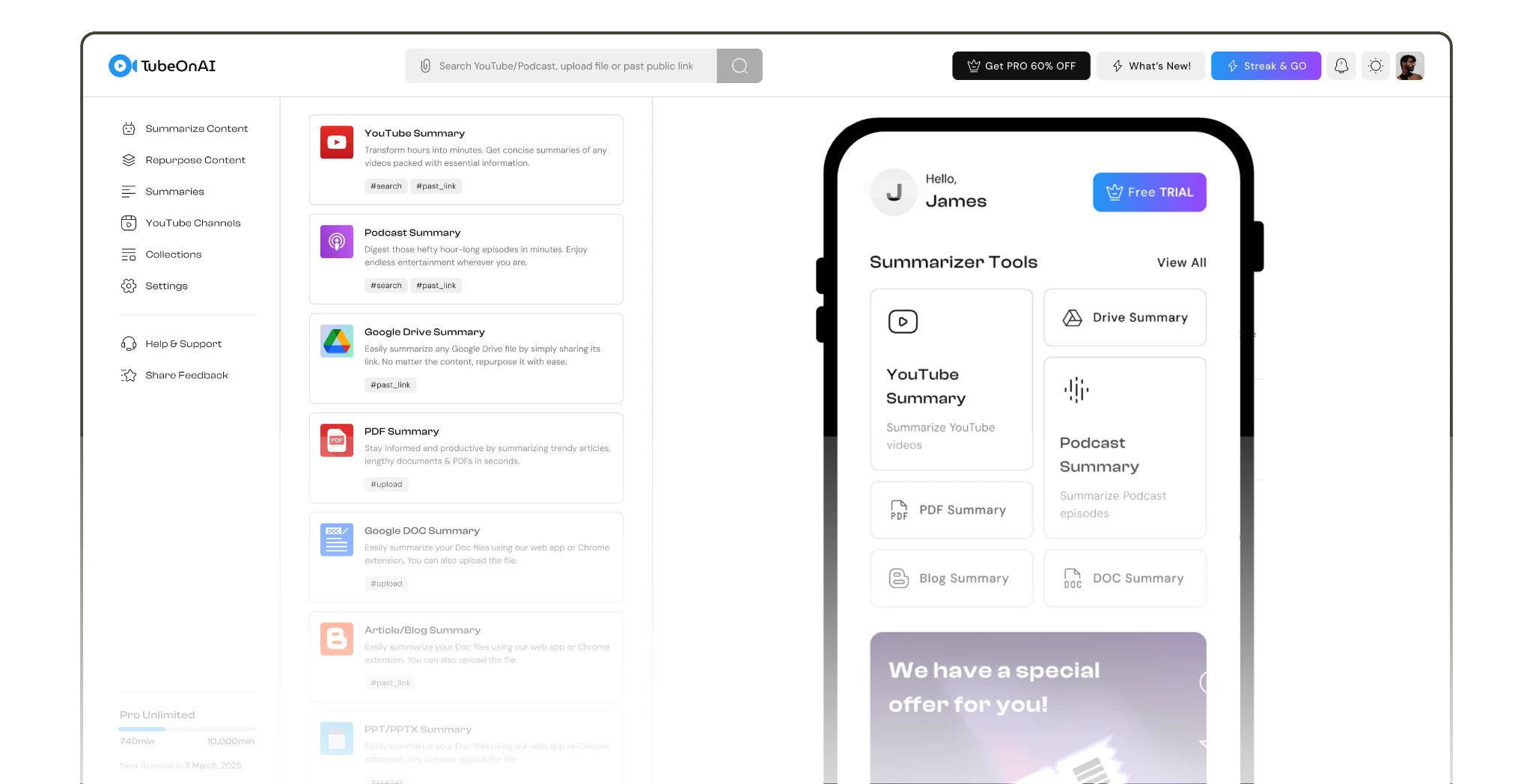 TubeOnAi 2.0: Consume Content Smarter