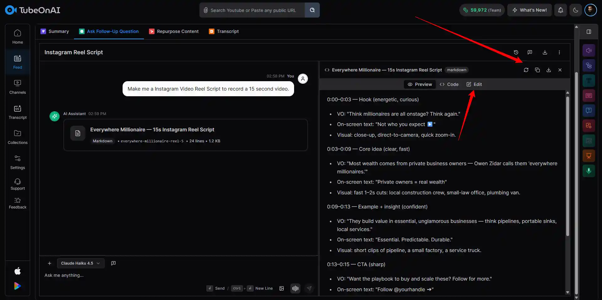 Copy, Download, or Pivot to Another Format